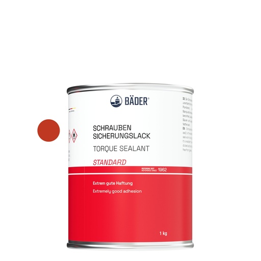 [RX7-13000-D1] Lackfabrik Bäder Torque Sealant Standard Red Can 1 kg