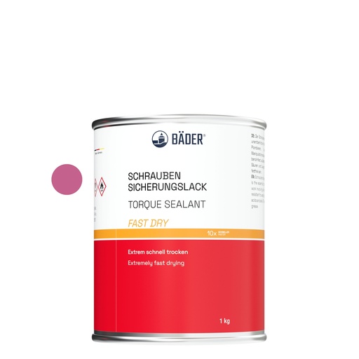[RX7-13200f-D1] Lackfabrik Bäder Torque Sealant Fast Dry Pink Can 1 kg