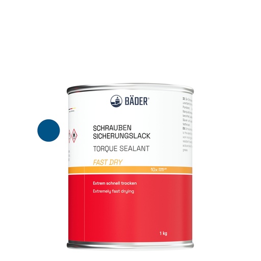 [RX7-14000f-D1] Lackfabrik Bäder Torque Sealant Fast Dry Blue Can 1 kg