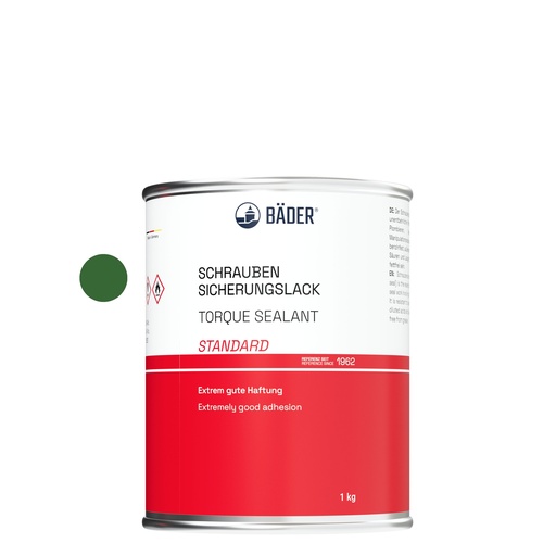[RX7-15000-D1] Lackfabrik Bäder Torque Sealant Standard Green Can 1 kg