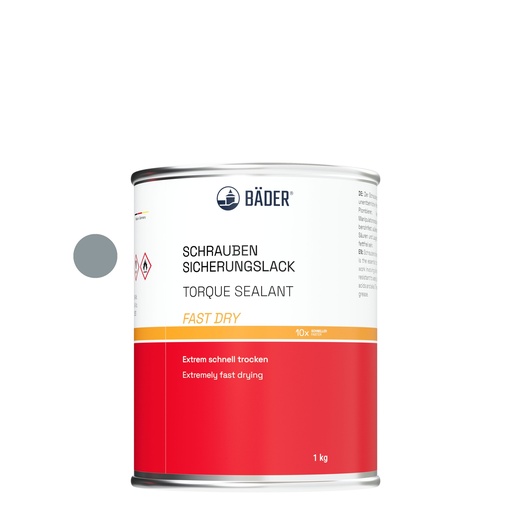 [RX7-17000f-D1] Lackfabrik Bäder Torque Sealant Fast Dry Grey Can 1 kg