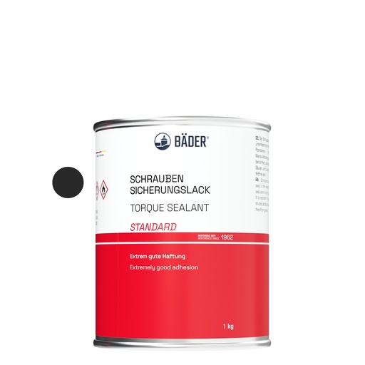 [RX7-18000-D1] Lackfabrik Bäder Torque Sealant Standard Black Can 1 kg