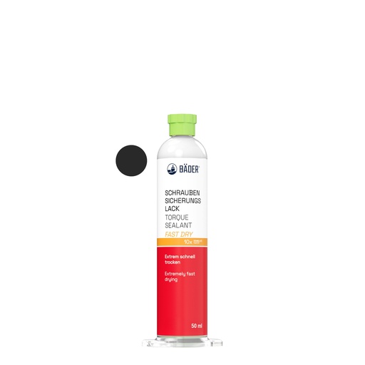 [RX7-18000f-KAR.05] Lackfabrik Bäder Torque Sealant Fast Dry Black Cartdridge 50 ml