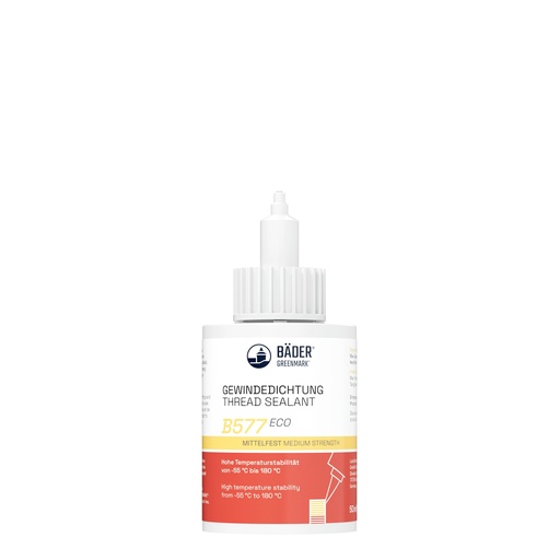 [RX7-72000-TF.05] Lackfabrik Bäder Thread Sealant B577 Eco Yellow Medium strength Accordion bottle 50 ml