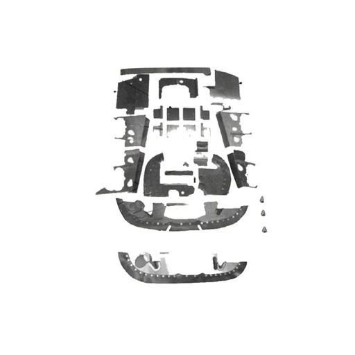 [RX1-05-22619] Cessna 182 1977-86 Package H Engine Baffle Kit Bare Black Seals