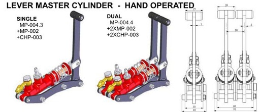 [RX1-06-03118] Beringer Single Lever Kit Hand Operated With Parking Brake Mp-004.6(A)