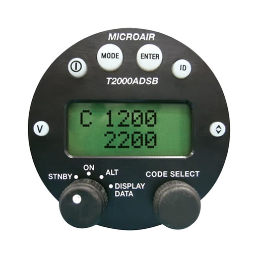 [RX1-11-21416] Microair Avionics T2000ADSB IO Combo Harness Coax TED104 12 GPS Dash Antenna