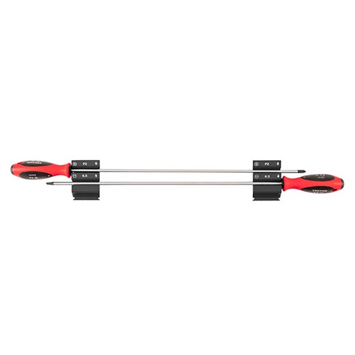 [RX1-12-07025] Tekton - Phillips And Slotted Screwdriver Set With Black Modular Organizers - 18 Inch Shanks 2-Piece