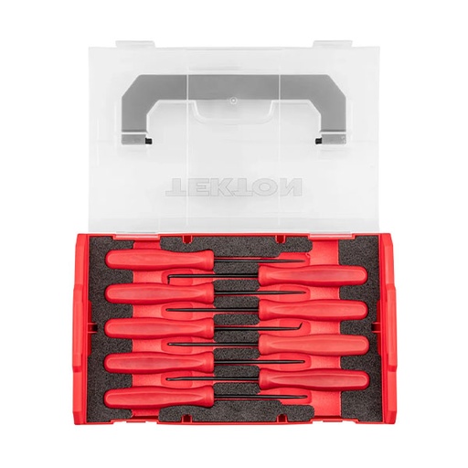 [RX1-12-07048] Tekton - Pointed Pick And Hook Set With Mini Stacking Tool Box (9-Piece)