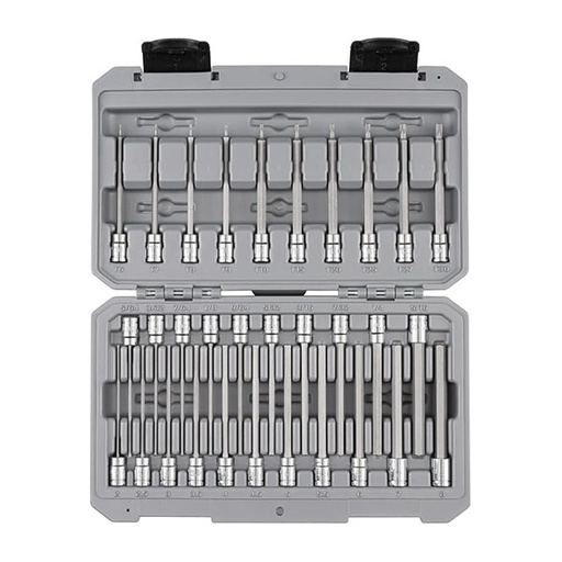 [RX1-12-07054] Tekton - 1/4 Inch Drive Long Hex And Torx Bit Socket Set With Case 31-Piece (5/64 - 5/16 In. 2 - 8 mm T6 - T30)