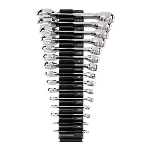 [RX1-12-07084] Tekton - Stubby Combination Wrench Set With Modular Organizers 19-Piece (1/4 - 1-1/4 In.)