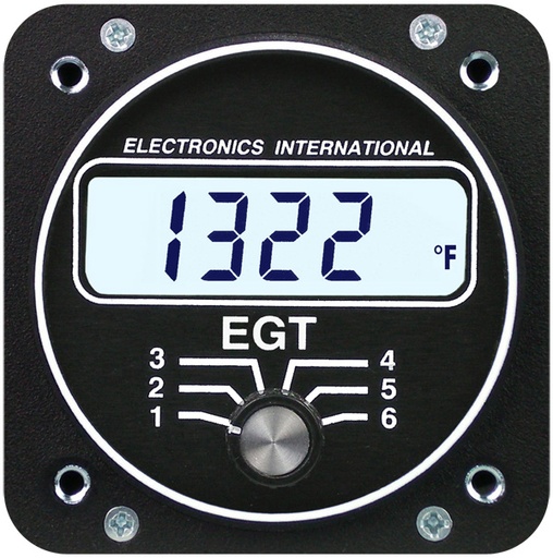 [RX1-10-01357] Electronics International E-6 EGT Six Channel Gauge 2-1/4 TSO
