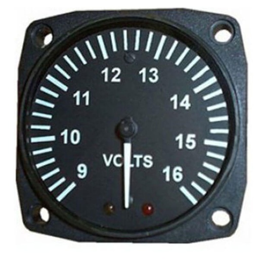 [RX1-10-05598] UMA 2-1/4 Voltmeter 9-17V Rotax 912 Uls