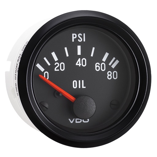[RX1-10-06638] VDO OIL PRESSURE GAUGE 80 PSI 12V FOR VDO SENDER - BULK