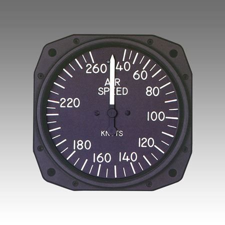 [RX1-10-07469] Sigma-Tek 3-1/8 Airspeed Inside 40-200 MPH / Outside 40-170 Knots