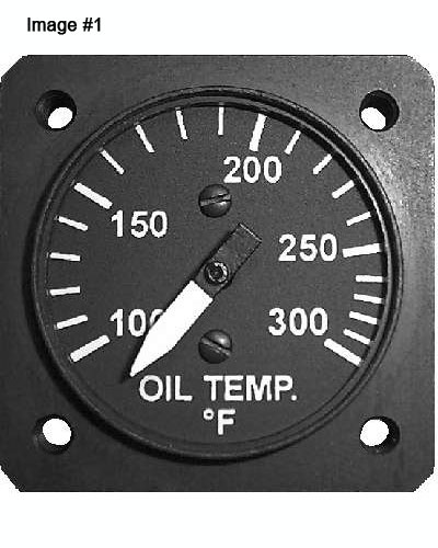 [RX1-10-22285] UMA 2-1/4 Oil Temperature Gauge 100F - 300F Non-TSO