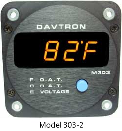 [RX1-10-24565-14-2] Davtron Model 303-2 O.A.T. F & C Voltage Rear Mount Temp. Probe Included