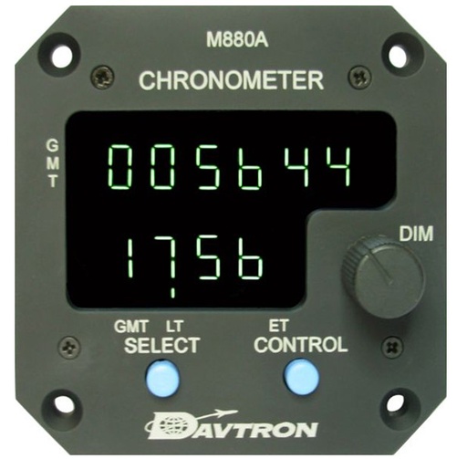 [RX1-11-08022] Davtron Model 880A Gmt Lt & Et Military Clock With Night Vision Compatibility BG7B