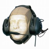 [RX1-11-10525-L] Helmet - Khaki For D/C 711 Headset Cotton Lined - Lrg