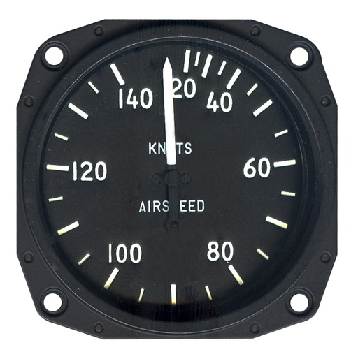 [RX1-10-05399] Skysports Non-TSO 3-1/8 Airspeed Indicator 20-140 Knots