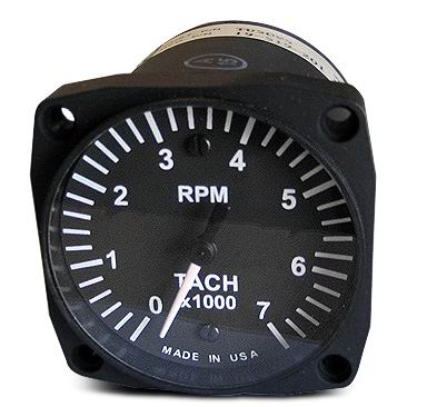 [RX1-10-05506] UMA 1-1/4 Electric Tachometer 0-7000 RPM Sgl Pulse B&W Rotax 912/914