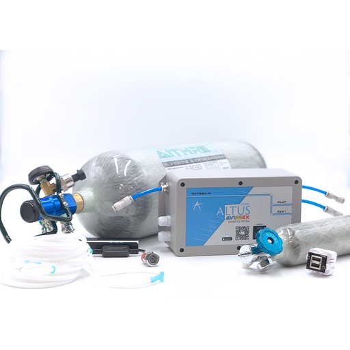 [RX1-11-19057] AITHRE 925L OXYGEN BOTTLE W/ADJUSTABLE FLOW REG MESO AVI32EX 2-PLACE AND INSTALL KIT