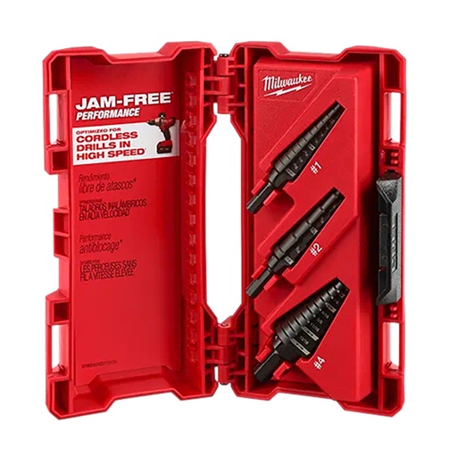 [RX1-12-05687] Milwaukee Step Drill Bit Set - 3Pc
