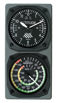 [RX1-13-02198] Altimeter / Airspeed Ind / Thermometer Wall Clock