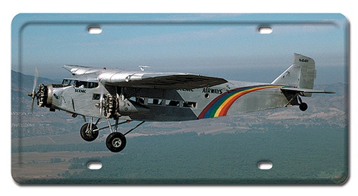 [RX1-13-08223] Tripotor Metal License Plate 12X6