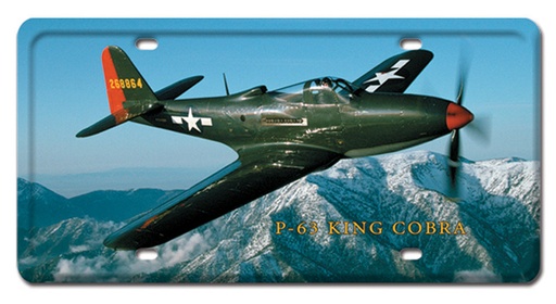 [RX1-13-08228] P-63 King Cobra Metal License Plate 12X6