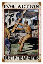 [RX1-13-08558] For Action Metal Sign 12X18