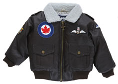 [RX1-13-11799] RCAF Brown Bomber Jacket 5 Patch Embroidery 2T