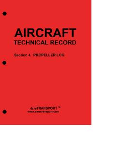 [RX1-13-12328] ATP Aircraft Technical Log Section 4 Propeller