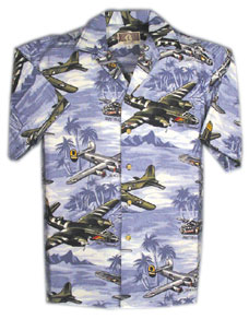 [RX1-14-02292] Lagoon Blue Hawaiian Shirt M