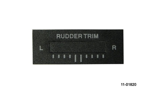 [RX1-11-01820] Rac Rudder Trim Label Small For RP3 Indicator