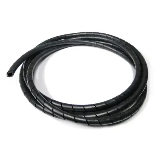 [RX1-11-08320] Spiral Wrap 1/4 Black Fire Resistant Pe-Fr