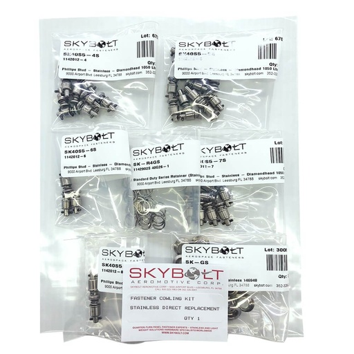 [RX1-04-02835] Cessna Cowling Fastener Replacement Kit Phillips C182-C3P
