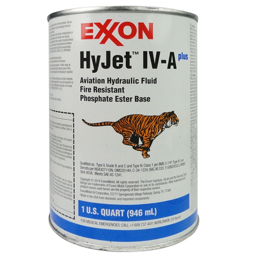 [RX1-08-15974] Mobil Hydraulic Fluid HyJet IV-A Plus - Case Of 24 Quarts