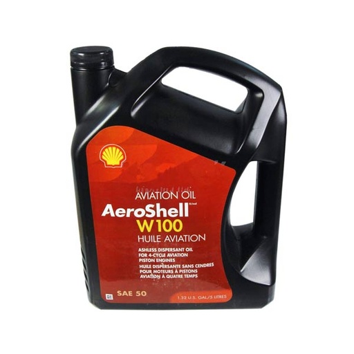 [RX1-08-16356] AeroShell Oil W100 SAE 50 - Case Of 3 (5 Liter Jugs)