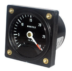 [RX1-10-04797] Westach 2-1/4 Square Manifold Pressure 0-30 In Hg 2A4-6 Non-TSO