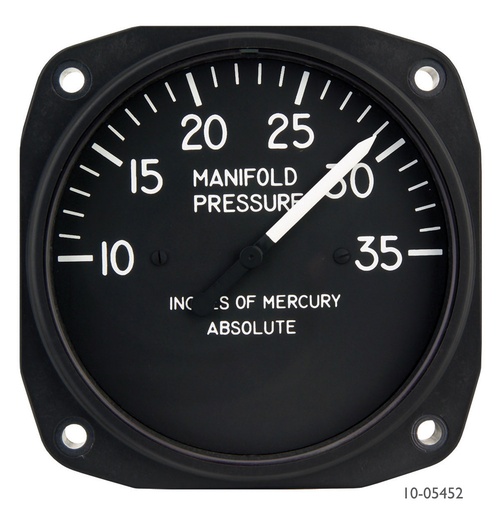 [RX1-10-05452] United TSO Manifold Pressure Gauge 10 To 35