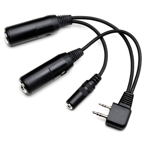 [RX1-11-02116] Pilot USA PA 82 Dual GA To Icom A6 A14 A22 A24 Adapter