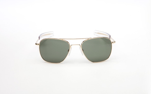 [RX1-13-00683] Randolph Aviator Sunglasses - 55MM Gold 23K Bayonet Temple Agx Ar Lens