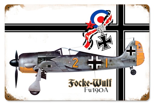 [RX1-13-08491] Focke Wulf Metal Sign 18X12