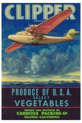 [RX1-13-17811] Postcard Clipper Vegetable Label