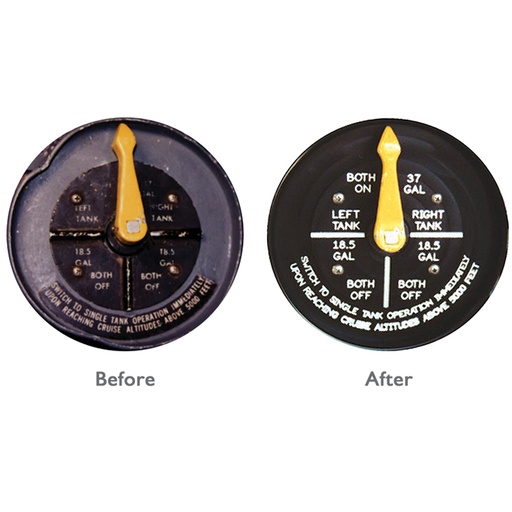 [RX1-05-00227] Fuel Selector Plate C172 37Gal