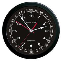 [RX1-13-04861] Zulu Time Wall Clock ZT14-1