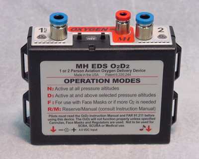 [RX1-13-05069] Mountain High 2 Place Eds-02D2 Oxygen System With Reg Al-647 Cyl
