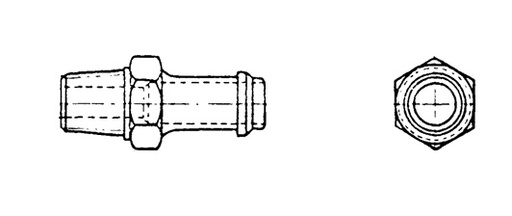 [RX1-07-18133] AN840-16W Lycoming Adapter Straight 0.75 ANPT To 1.00