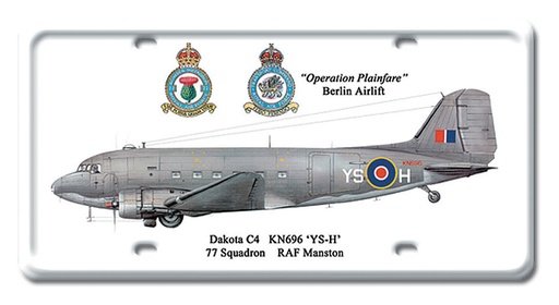 [RX1-13-08179] Dakota C4 Metal License Plate 12X6